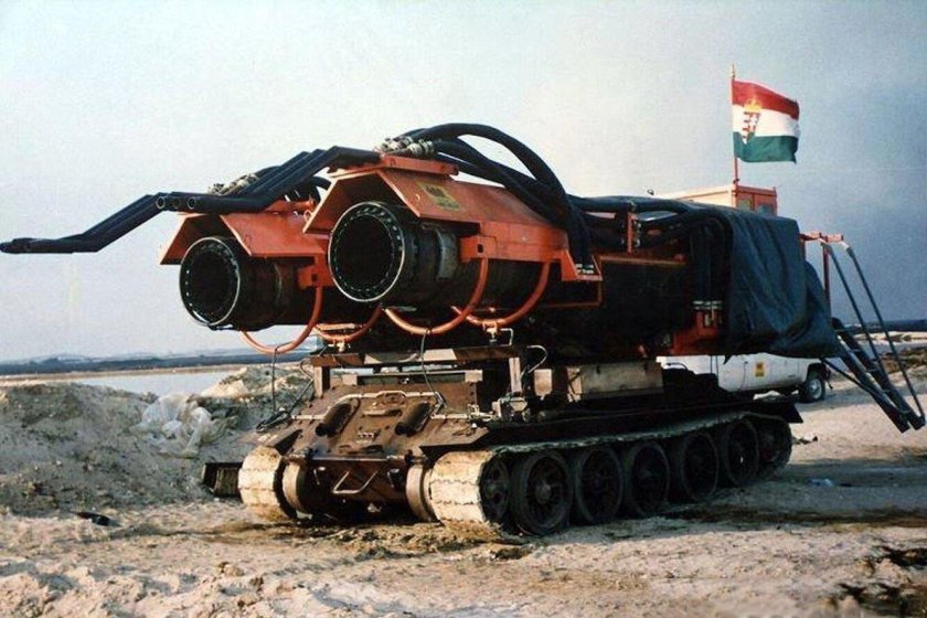 Пожарная машина ветерок на базе танка т-34