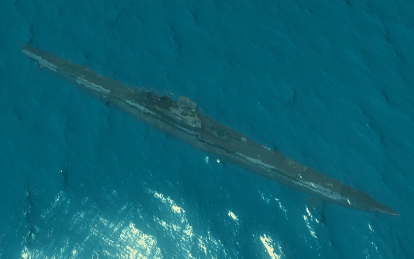 Подводная лодка вид сверху