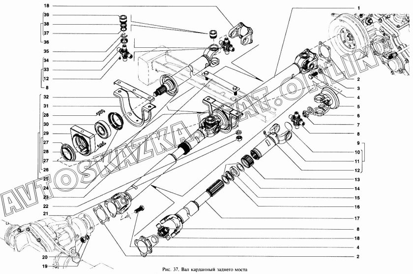 Карданный вал Патриот 3163 задний