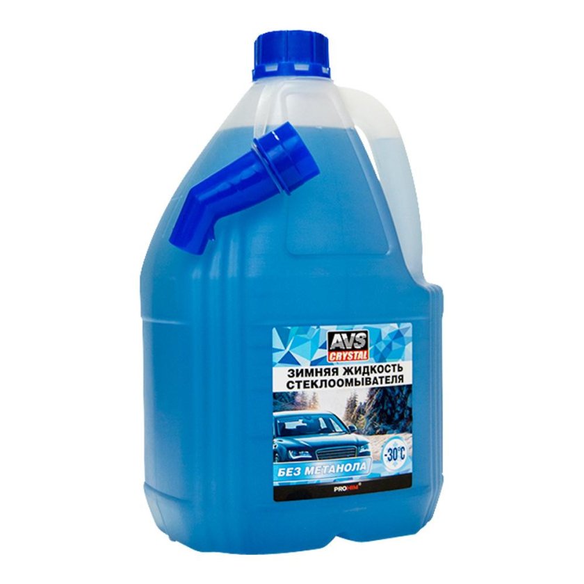 Зимняя жидкость стеклоомывателя -20с (ПЭТ) 4 Л AVS AVK-401