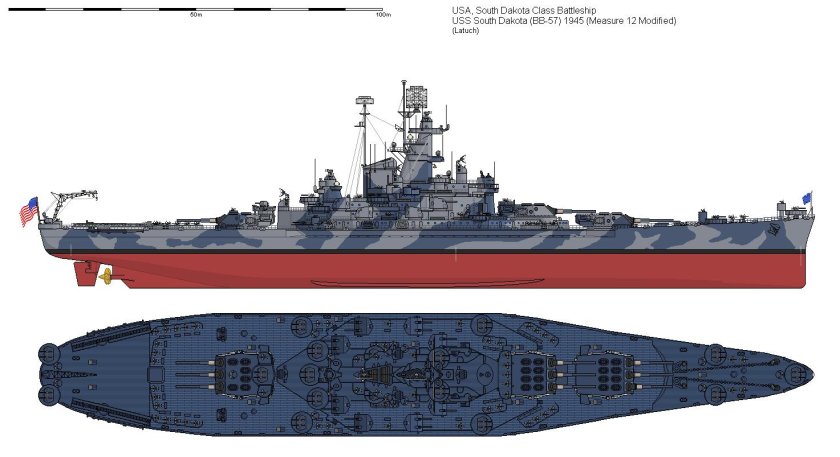 Линкор USS South Dakota