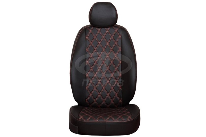 Чехлы для Renault Logan i (04 -13), "Оптима", задн.спин. 1/1, Жаккард черн. (Adsc022)