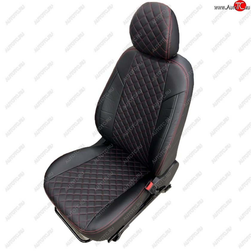 Чехлы Lada Priora SD 2014- ромб экокожа Seintex