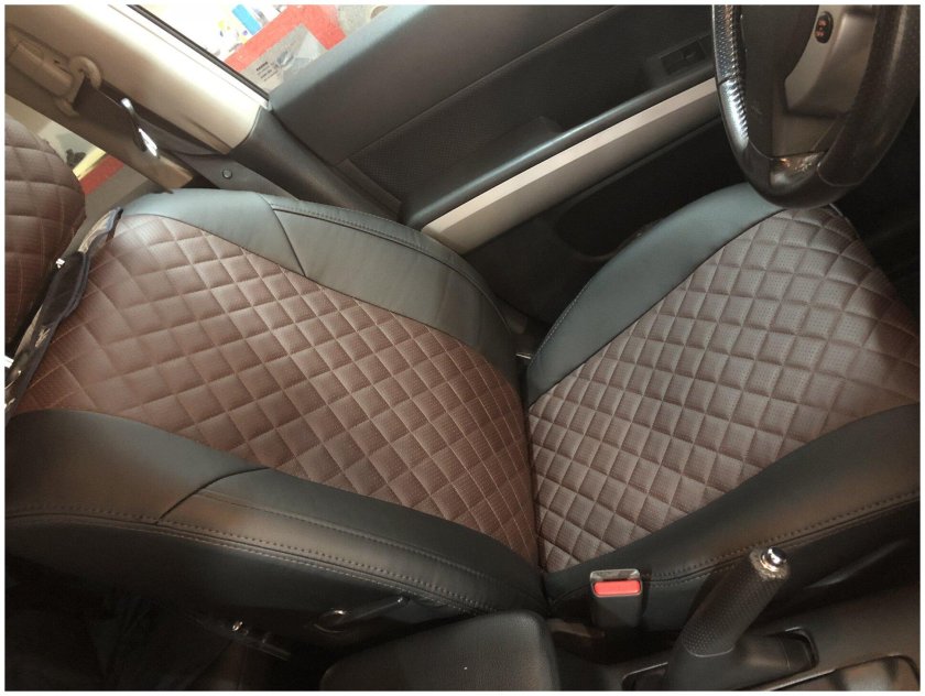 Чехлы Автопилот ромб черный шоколад