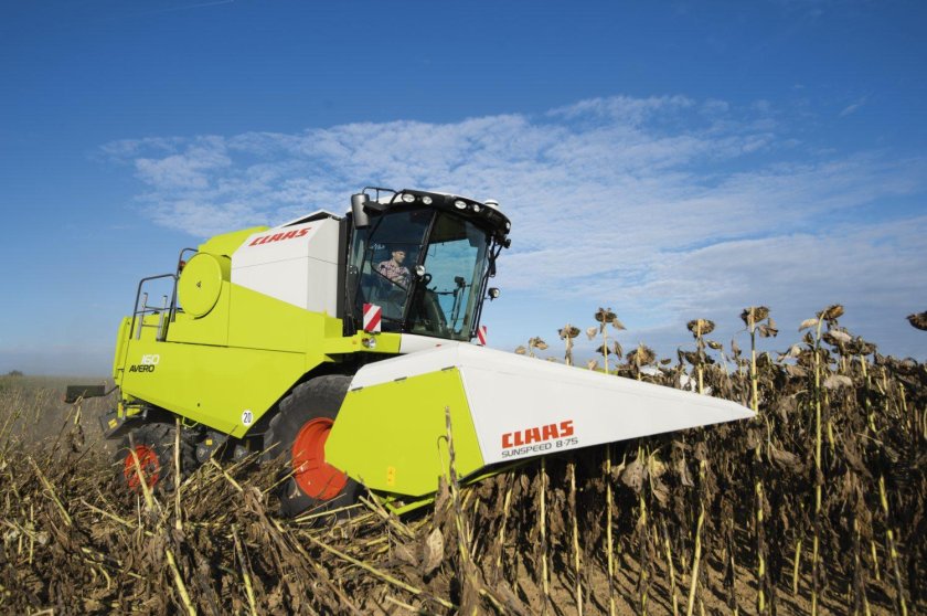 Комбайн Клаас Тукано 580 уборка подсолнечника