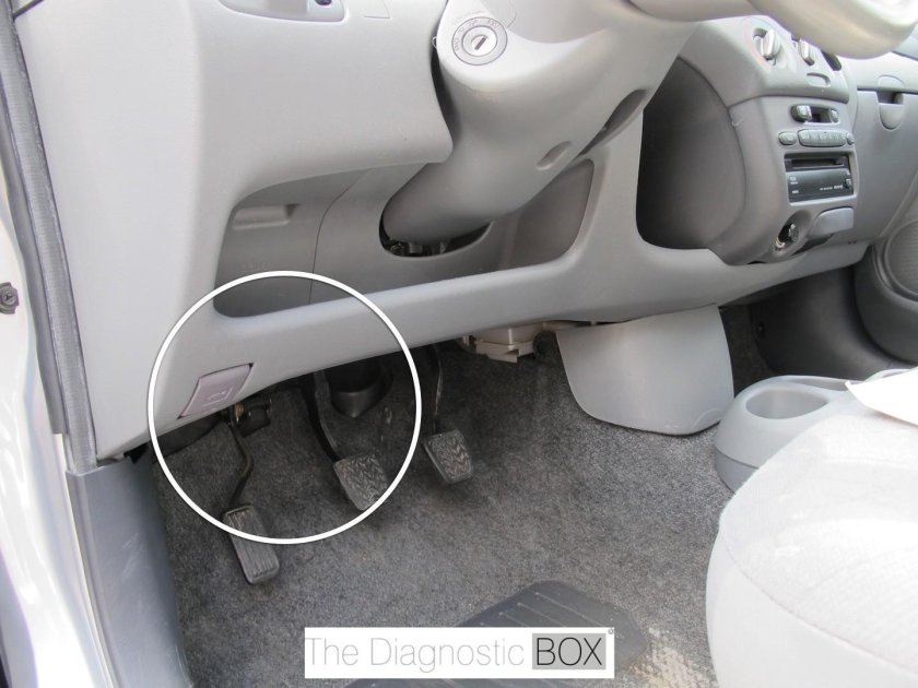 Toyota Vitz 2000 разъём диагностики