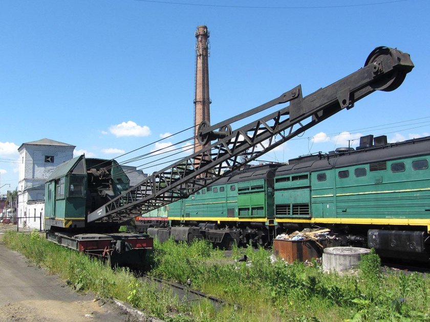 Паровой Железнодорожный кран ПК Цумз-15