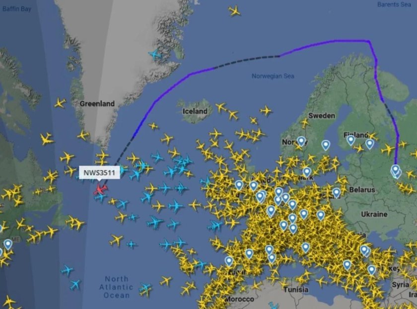 Карта полетов