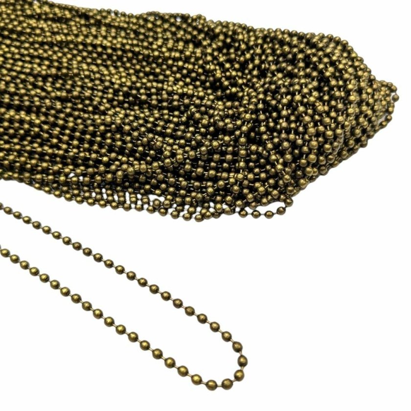 Шариковая цепочка бронза