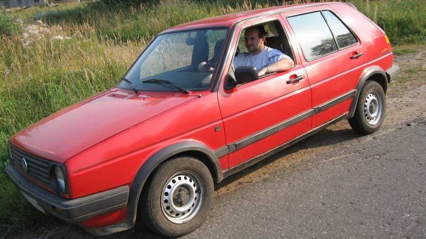 Фольксваген гольф 2 красный