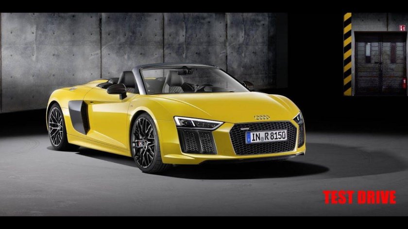 Audi r8 желтая