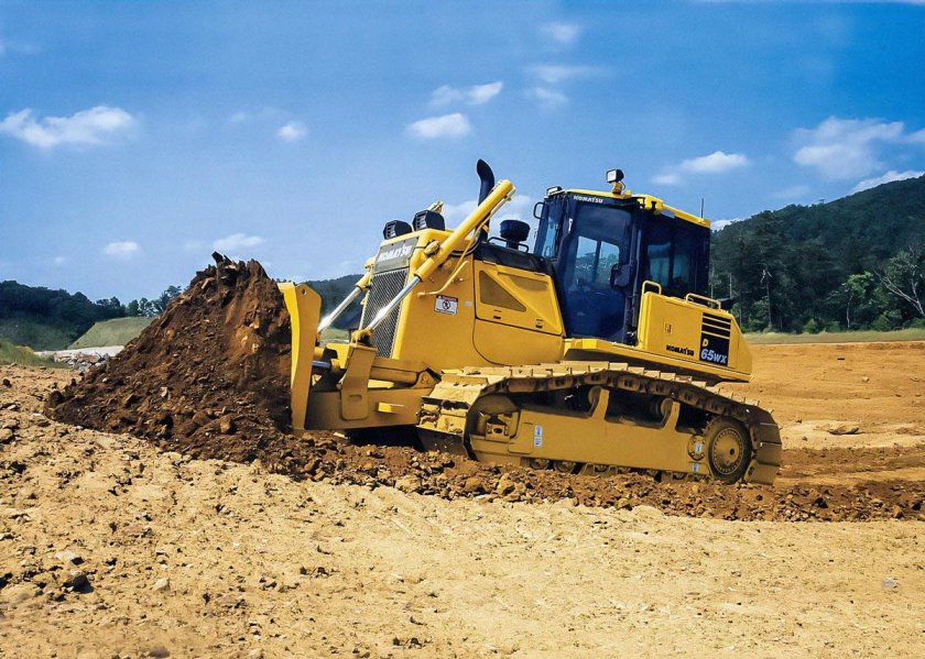 Планировка грунта бульдозером