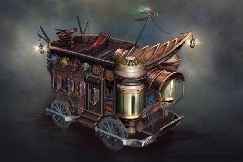 Фургончик повозка фэнтези арт