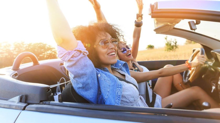 Фото в кабриолете девушка