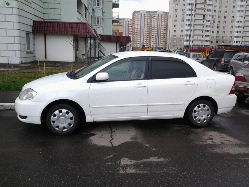 Тойота Королла белая 2002