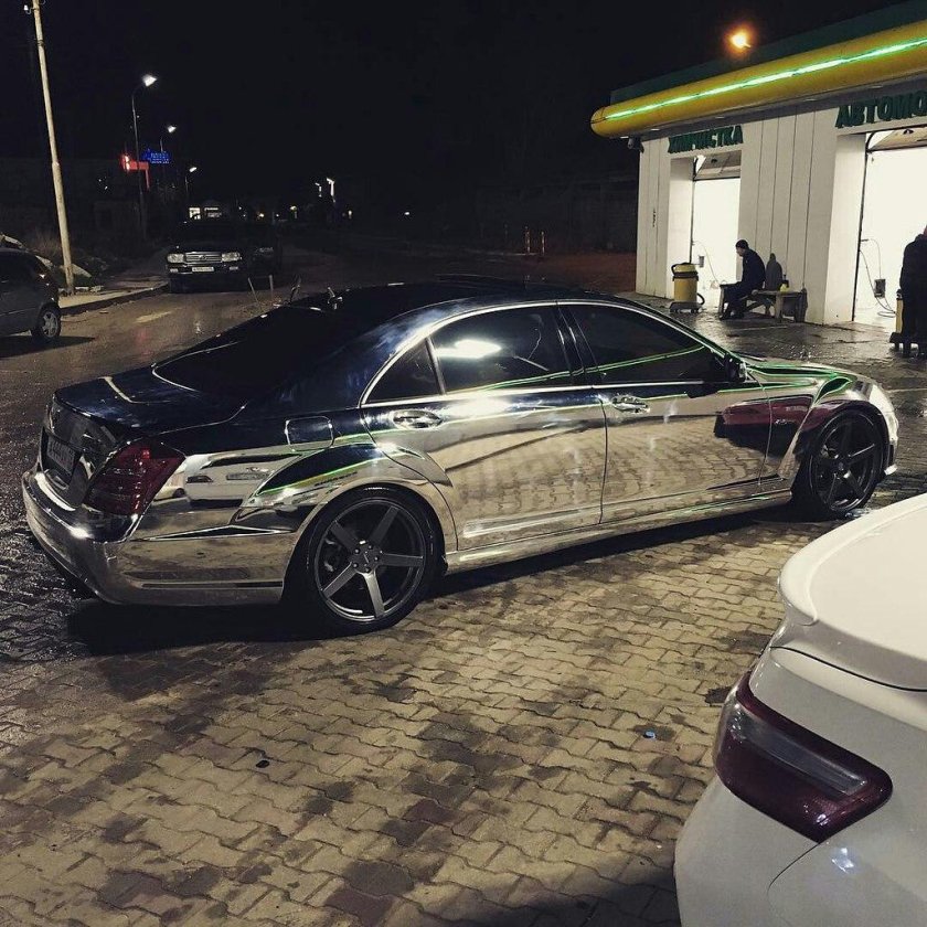 Хромированный Мерседес фото