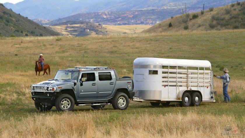 Хаммер h1 с прицепом