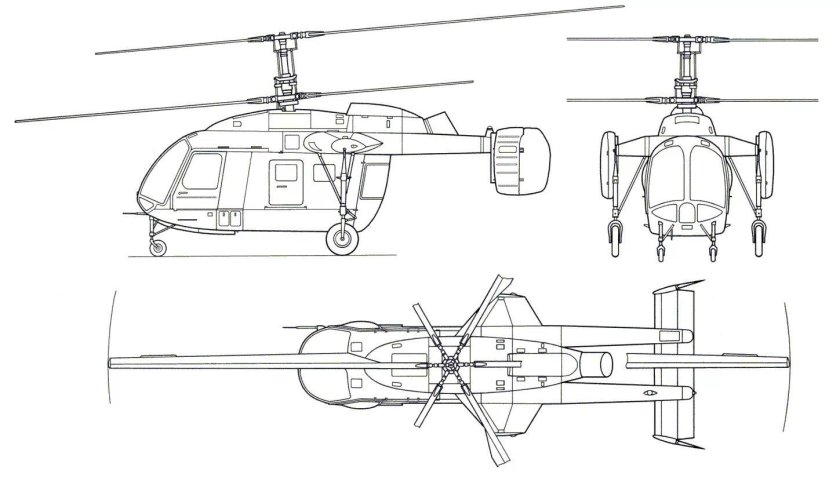 Габариты вертолета ка 226.80