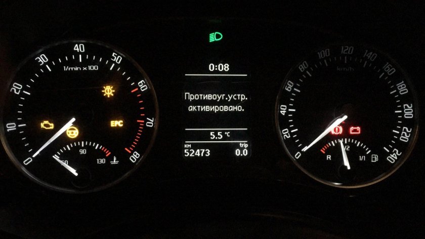 Skoda Octavia a5 панель приборов