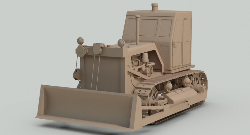 Бульдозер 3д модель