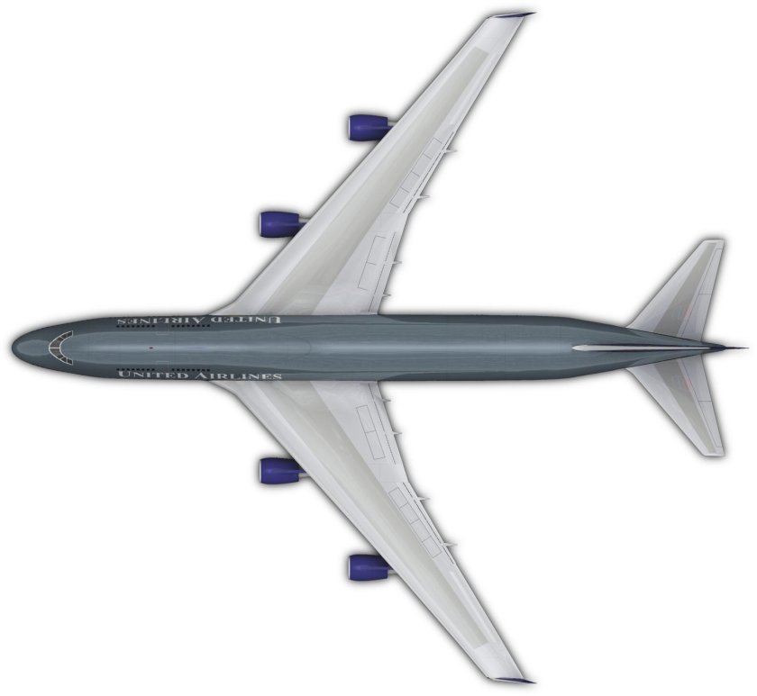 Boeing 747 сверху