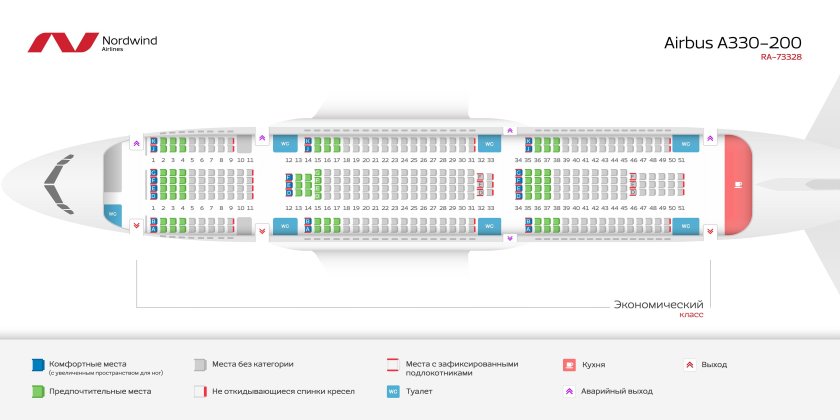 Схема самолета Аэробус а330 Норд Винд