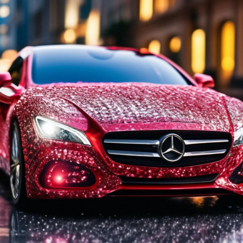 Красный мерседес