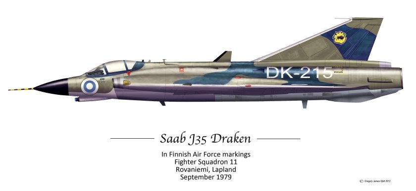Шведские истребители Saab Draken