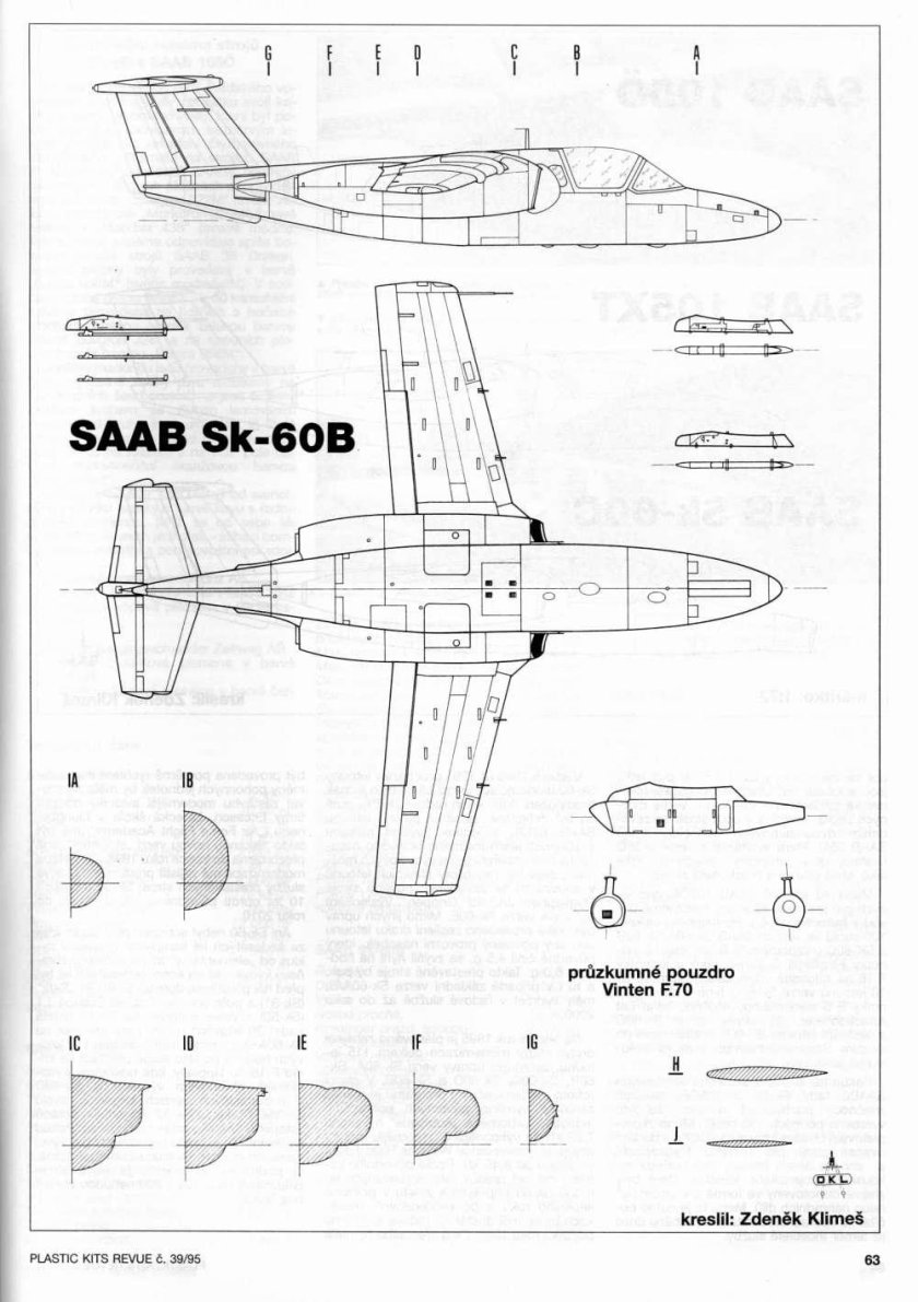 Saab 105 чертеж