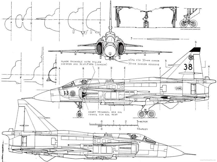 Jas 39 Gripen чертеж
