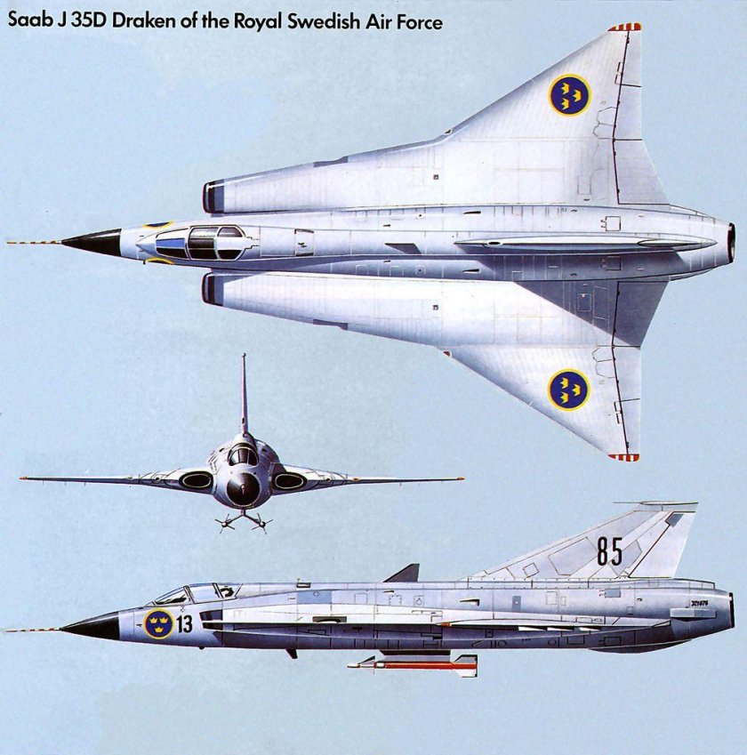 Saab j-35 "Draken", истребитель