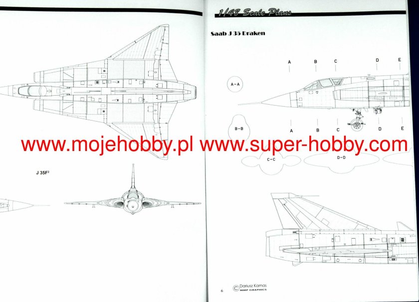 Saab 35 Draken чертеж