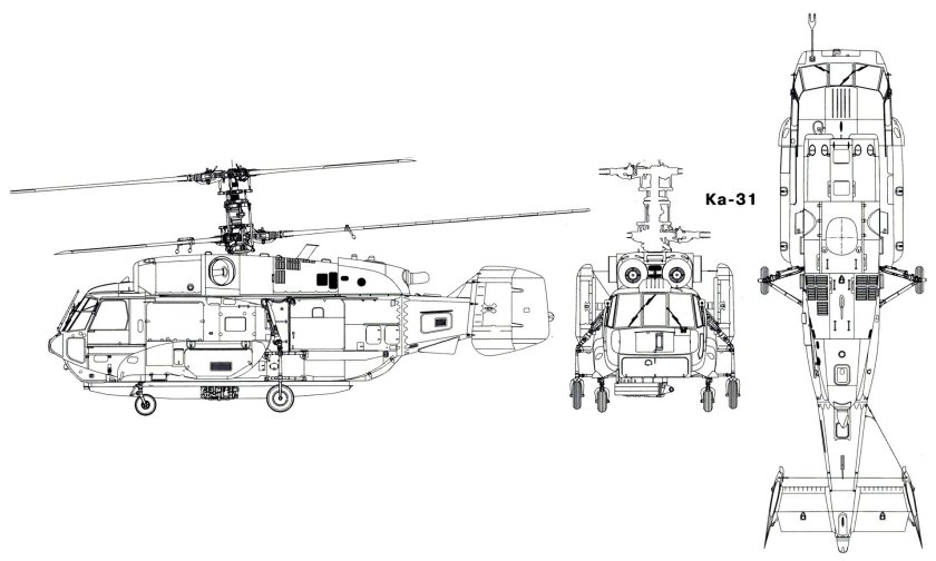 Вертолет ка-27пл чертеж