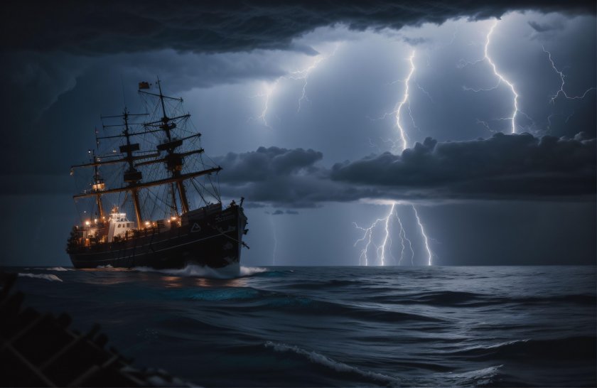 Корабли в шторм