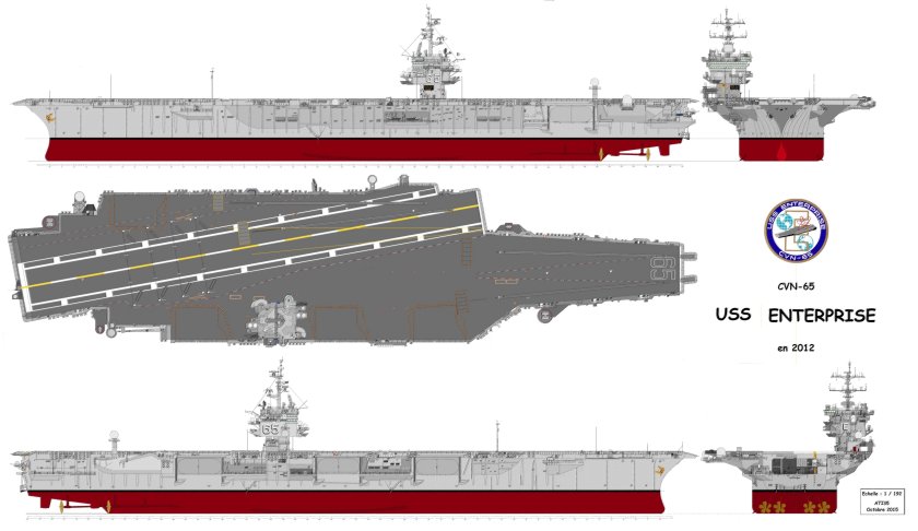Авианосец Энтерпрайз чертеж