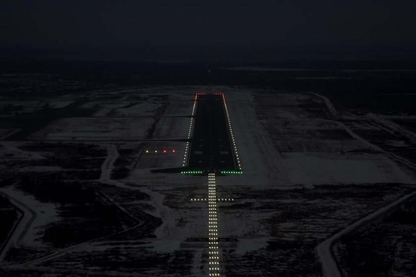 Огни ВПП аэродрома Левашово