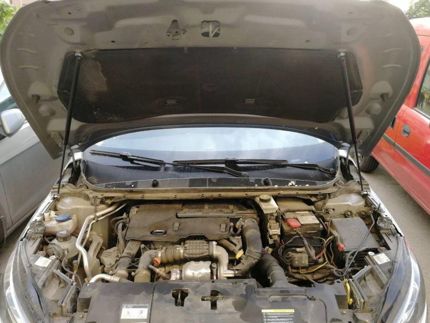 Газовые упоры капота Пежо 308