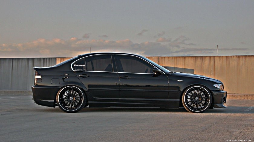 BMW e46 Black sedan