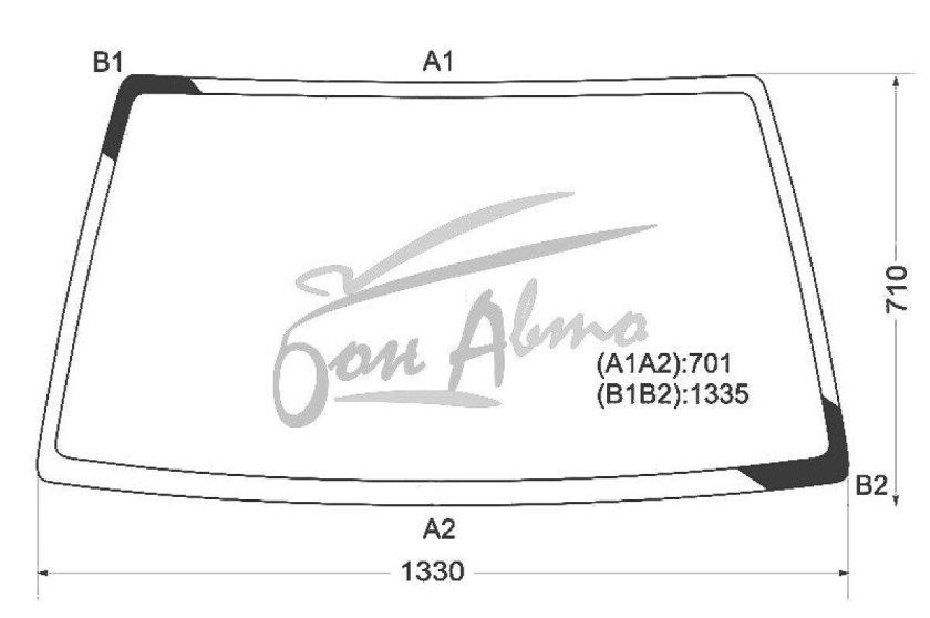 Размеры лобового стекла Митсубиси Лансер 10
