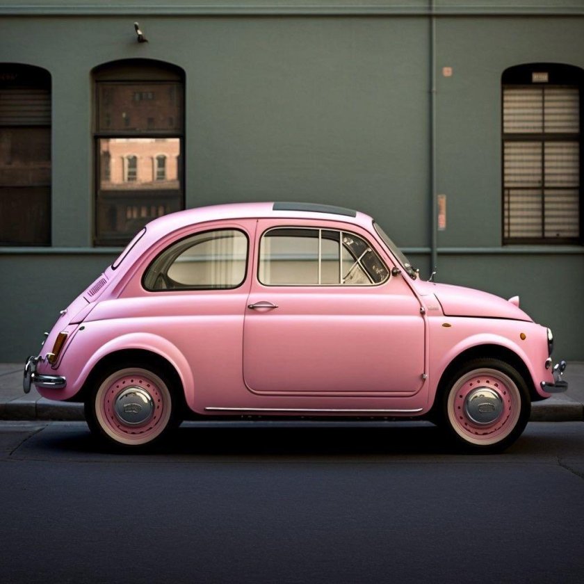 Fiat 500 pink