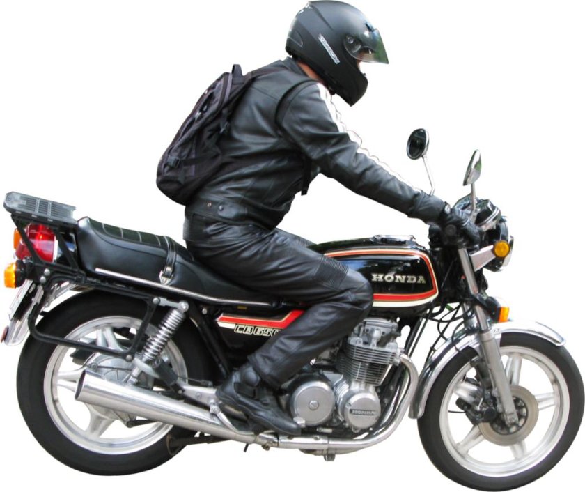 Мотоцикл боком