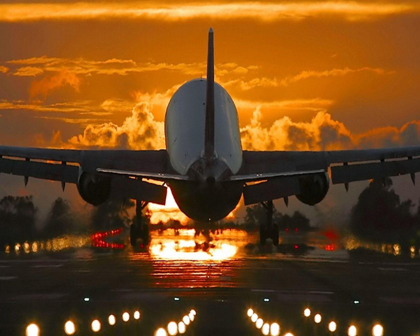 Боинг 747 взлет