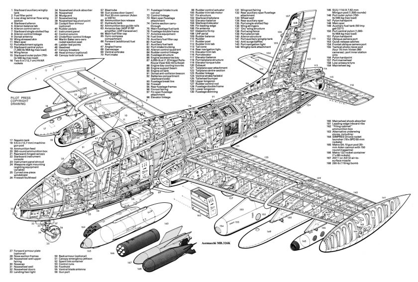 Aermacchi MB-339 чертежи