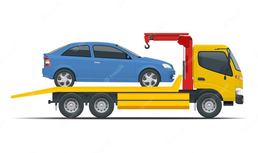 Машина на эвакуаторе