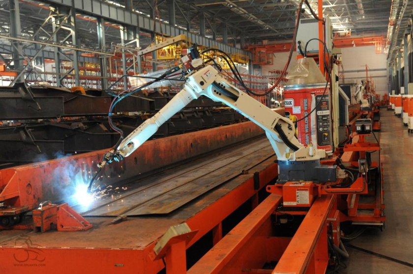 Сварка роботом металлоконструкций