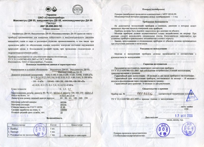 Дмг 60 манометр паспорт