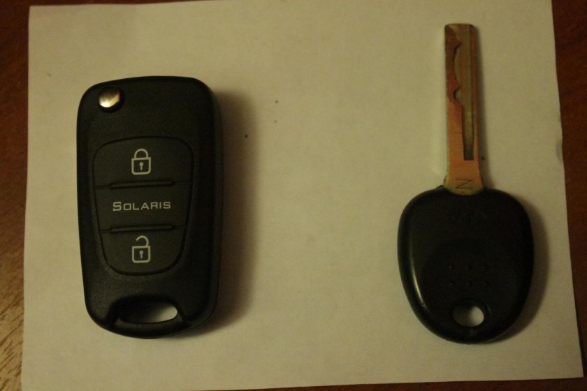 Hyundai Solaris 2013 ключ