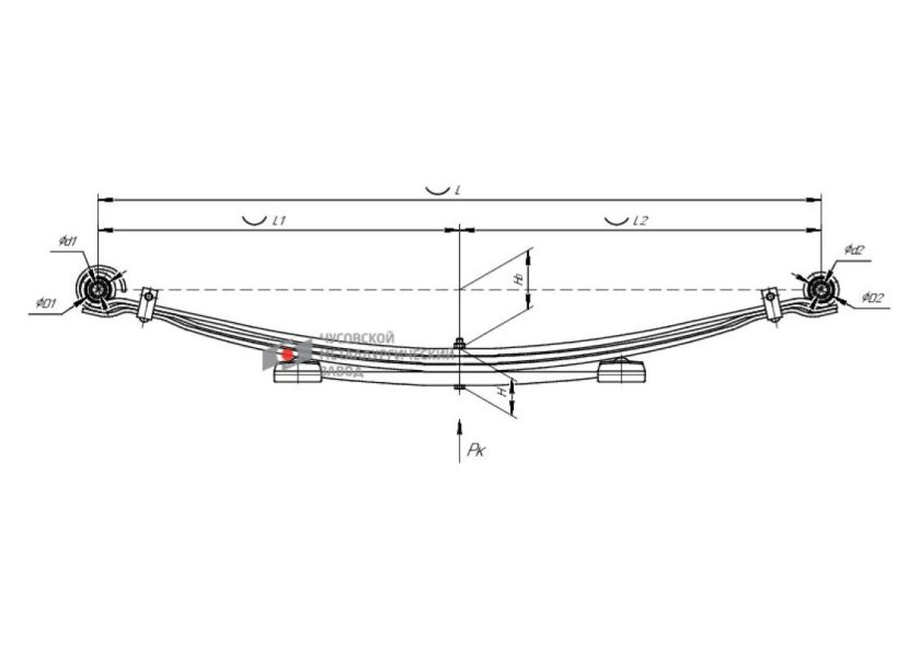 УАЗ-220695-04 рессора задняя