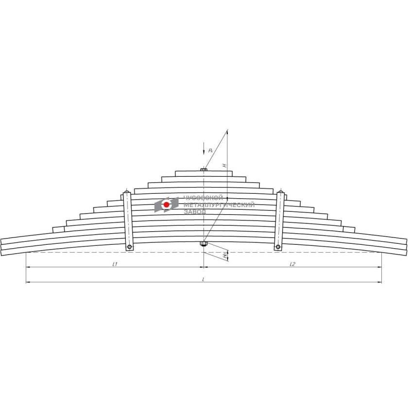Рессора КАМАЗ 6520 задняя 13 листов