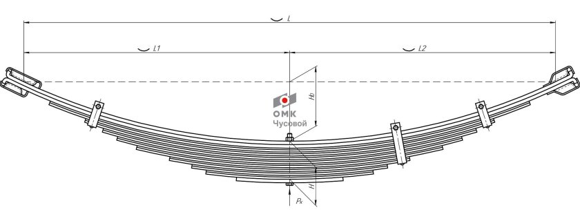 Рессора задняя ПАЗ 3205